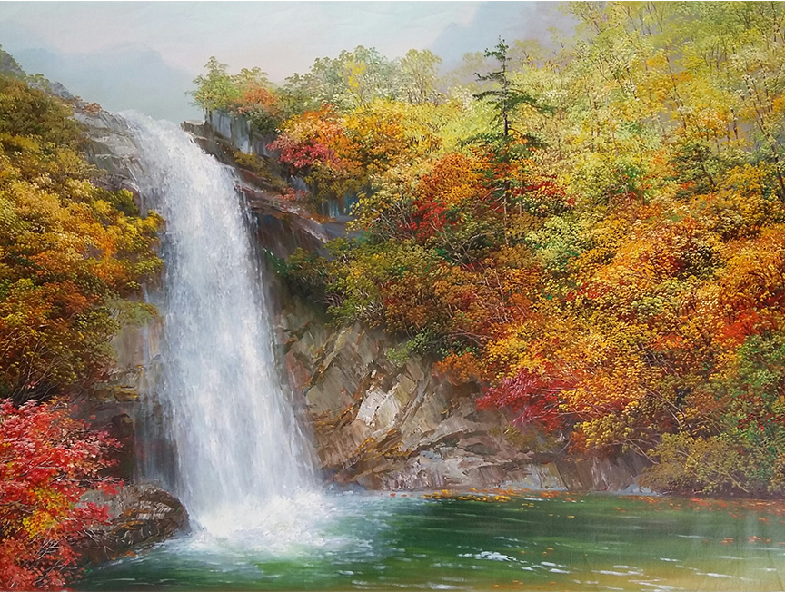 姜恩珠（功勋艺术家）《金刚山的秋天》165x110
