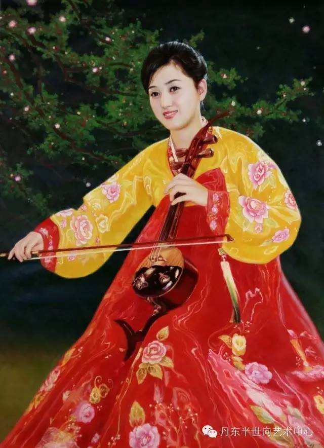 朝鲜人物油画